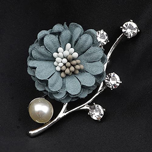 Vintage Süße Strass Blumen Broschen Männer Anzug Schal Revers Pins Bräutigam Hochzeit Abendessen Brosche Zubehör Geschenk (Color : D) von SHOUKAII