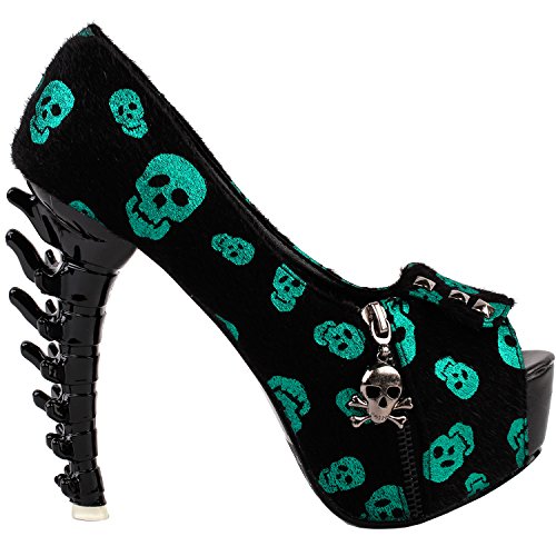 SHOW STORY Green Skull Mothers Day Gifts Spring Cleaning Pumps,LF80624BL39,39EU,Green Skull von SHOW STORY