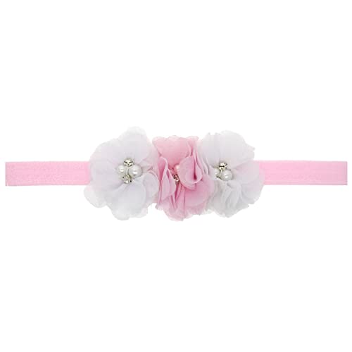 Blumen Stirnbänder Baby Mädchen Stirnband Haarband Schleife Haarband für Neugeborene Baby-Mädchen-Bögen Kopfbedeckung Elastische Haarbänder Geschenke (Pink#2, One Size) von SHUIYUE