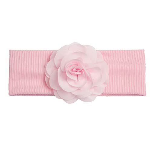 Blumen Stirnbänder Baby Mädchen Stirnband Haarband Schleife Haarband für Neugeborene Baby-Mädchen-Bögen Kopfbedeckung Elastische Haarbänder Prinzessin Bowknot (Pink, One Size) von SHUIYUE