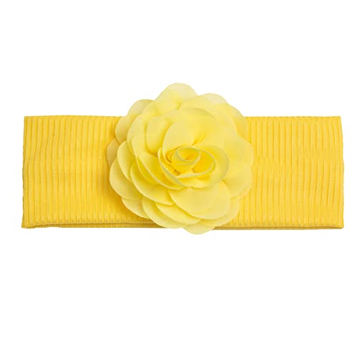 Blumen Stirnbänder Baby Mädchen Stirnband Haarband Schleife Haarband für Neugeborene Baby-Mädchen-Bögen Kopfbedeckung Elastische Haarbänder Prinzessin Bowknot (Yellow, One Size) von SHUIYUE