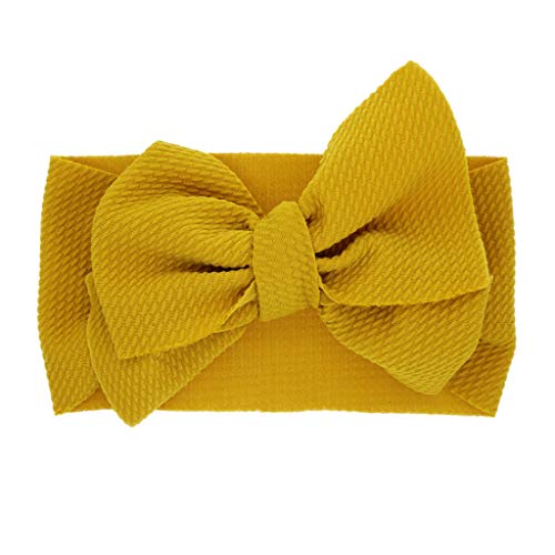 Headband Mädchen Blumen Kleinkinder-Kopfbedeckung Baby-Accessoires Kid Turban Babypflege Baby Haarschleife 6 Monate (2-Yellow, One Size) von SHUIYUE