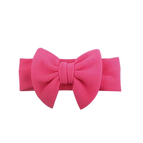 Mädchen Baby Kleinkind Prinzessin Bogen Haarband Zubehör Kopfbedeckung Haarband Rot Baby (Hot Pink, One Size) von SHUIYUE