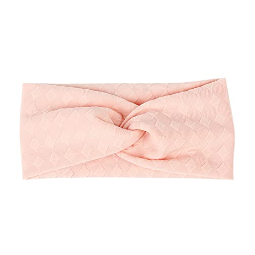 Stirnbänder Baby Mädchen Haarband Baby Schleife Haarband für Neugeborene Baby-Mädchen-Bögen Kopfbedeckung Elastische Haarbänder Stretch für Baby Mädchen (A-Light Pink, One Size) von SHUIYUE