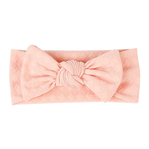 Stirnbänder Baby Mädchen Haarband Baby Schleife Haarband für Neugeborene Baby-Mädchen-Bögen Kopfbedeckung Elastische Haarbänder Stretch für Baby Mädchen (C-Pink, One Size) von SHUIYUE