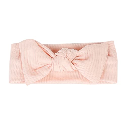 Stirnbänder Baby Mädchen Haarband Baby Schleife Haarband für Neugeborene Baby-Mädchen-Bögen Kopfbedeckung Elastische Haarbänder Stretch für Baby Mädchen (F-Light Pink, One Size) von SHUIYUE