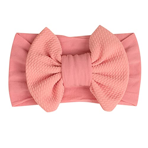 Stirnbänder Baby Mädchen Stirnband Haarband Schleife Haarband für Neugeborene Baby-Mädchen-Bögen Kopfbedeckung Elastische Haarbänder (Pink#2, One Size) von SHUIYUE