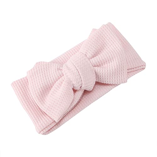 Stirnbänder Baby Mädchen Stirnband Haarband übergroße Schleife Haarband für Neugeborene Baby-Mädchen-Bögen Kopfbedeckung Elastische Haarbänder Prinzessin Bowknot (Pink, One Size) von SHUIYUE