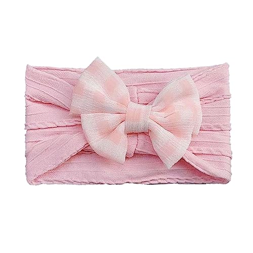 Stirnbänder Streifen Baby Mädchen Haarband Baby Schleife Haarband für Neugeborene Baby-Mädchen-Bögen Kopfbedeckung Elastische Haarbänder für Kleinkinder (Pink#2, One Size) von SHUIYUE