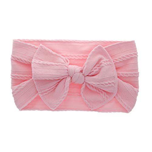 Turban Kleinkind Baby Headband Bogen Kopfbedeckung Mädchen Zubehör Kind Babypflege Samt Haarband Baby (Pink, One Size) von SHUIYUE