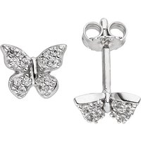 SIGO Kinder Ohrstecker Schmetterling 925 Silber mit Zirkonia Kinderohrringe von SIGO