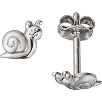 SIGO Kinder Ohrstecker Schnecke 925 Sterling Silber mattiert Ohrringe Kinderohrringe von SIGO