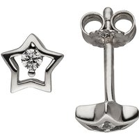 SIGO Kinder Ohrstecker Stern 925 Sterling Silber 2 Zirkonia Kinderohrringe von SIGO