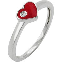 SIGO Ring Kinder Herz-rot Zirkonia Silber 925 von SIGO