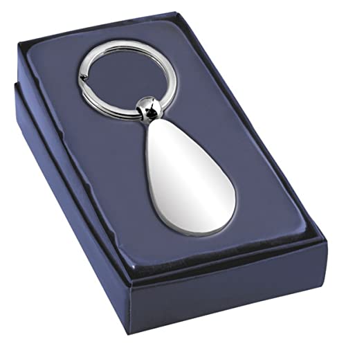 SILBERKANNE Schlüsselanhänger Elegant Tropfen 8,5 x 3,5 cm Premium Silber Plated edel versilbert. Fertig zum verschenken mit schicker Geschenkverpackung von SILBERKANNE