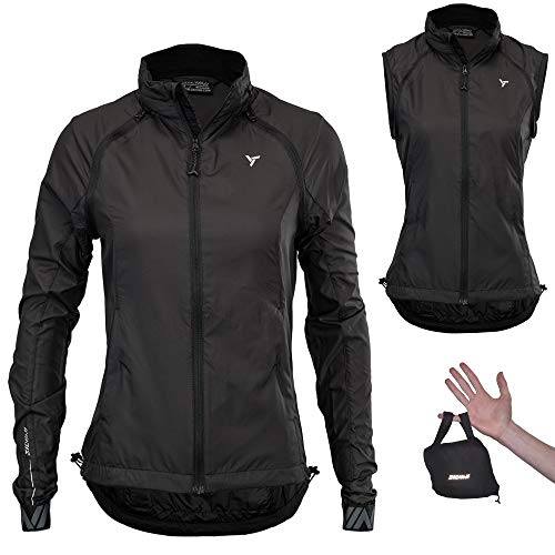 SILVINI VETTA Sportlicher Windbreaker für Damen Windjacke Damen Leicht Fahrradjacke Damen Winddicht Damen Leicht Regenjacke Damen Sport Regenjacke Damen Leichte Laufjacke Damen Regenjacke Beutel von SILVINI