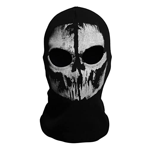 Ghost Maske Call of Balaclava Duty Maske Geisterschädel Vollgesichtsmaske Skelett Ski Fahrrad Motorrad Hals Gesichtsmaske Winddichte Cosplay Maske für Winter Outdoor Sport von SINSEN