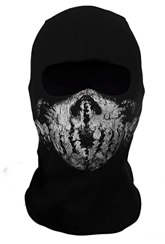 Ghost Maske Call of Balaclava Duty Maske Geisterschädel Vollgesichtsmaske Skelett Ski Fahrrad Motorrad Hals Gesichtsmaske Winddichte Cosplay Maske für Winter Outdoor Sport von SINSEN