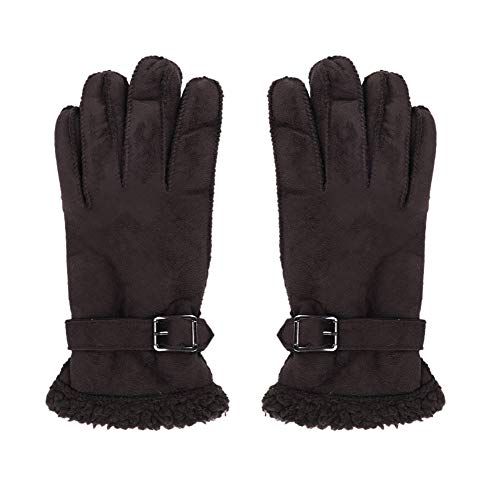 Winterhandschuhe Kaschmir Fäustlinge Damen Herren Thermohandschuhe Vollfinger Fahrradhandschuhe Warm Motorradhandschuhe Rutschfest Fingerhandschuhe Fleece Gefütterte Winterhandschuhe Ski Reiten von SIQITECH