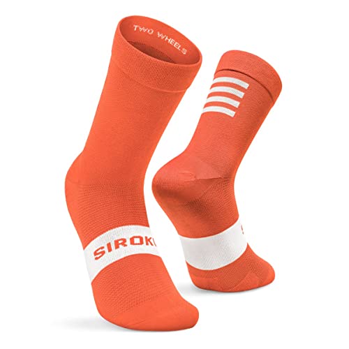 SIROKO - Fahrradsocken S1 Orange Flanders - XL-XXL - Leuchtendes Orange von SIROKO