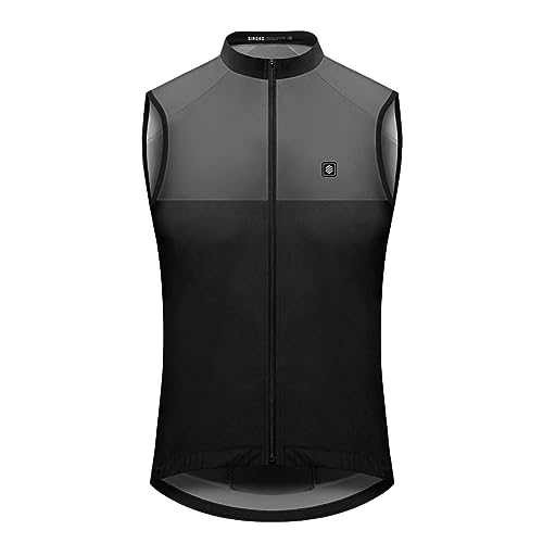 SIROKO - Fahrradweste Windstopper für Damen V1-W Crosswind - M - Schwarz/Grau von SIROKO