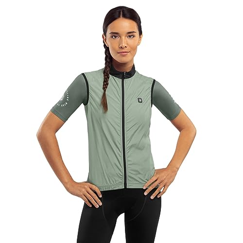 SIROKO - Fahrradweste Windstopper für Damen V1-W Melbourne - L - Olivgrün von SIROKO