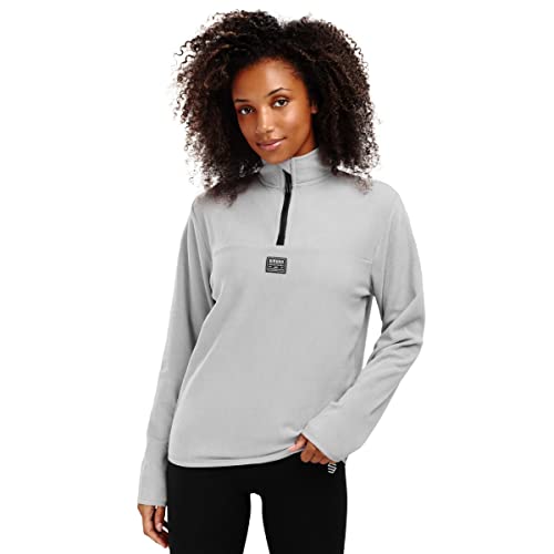 SIROKO - Fleece Half Zip für Damen Limestone-W - L - Perlgrau von SIROKO