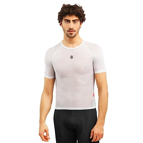 SIROKO - Kurzarm Radsport-Baselayer Clout - S-M - Weiß von SIROKO