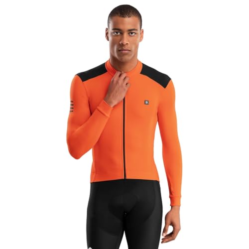 SIROKO - Langärmelige Thermo-Radtrikot M4 Oregon - L - Leuchtendes Orange/Schwarz von SIROKO