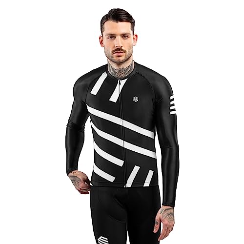 SIROKO - Radtrikot Langarm M2 Leader - M - Schwarz/Weiß von SIROKO