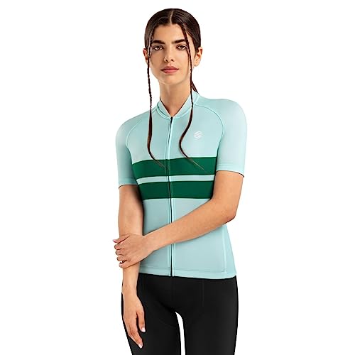 SIROKO - Radtrikot für Damen M2 Tumble - S - Cyan/Smaragdgrün von SIROKO