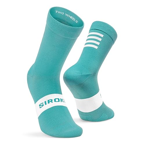 SIROKO - Fahrradsocken S1 Cyan Trollstigen - XS-S - Cyan von SIROKO