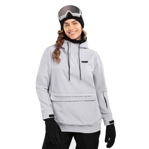 SIROKO - Snowboardjacke mit Kängurutasche für Damen W3-W Lhotse - L - Grau von SIROKO