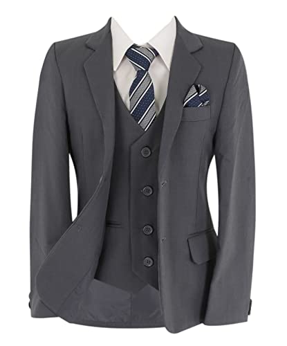 Mittelgrau Anzug für formelle Hochzeiten für Jungen, 6-teilig, komplettes Pagenkostüm-Set Size 11 Years Mittelgrau Anzug für formelle Hochzeiten für Jungen, 6-teilig, komplettes Pagenkostüm-Set Size 11 Years von SIRRI