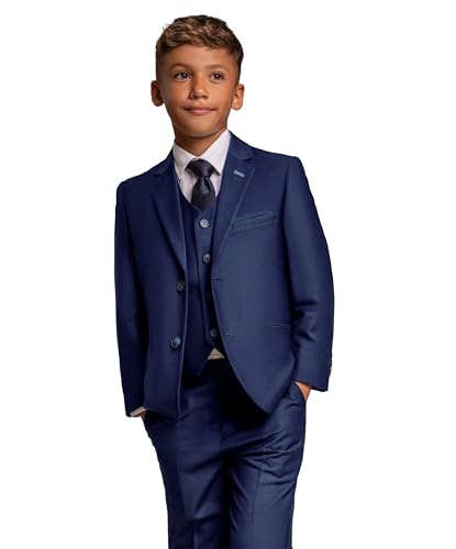 SIRRI Slim-Fit-Anzug für Jungen, 5-teiliges Kommunion-Hochzeitskleidungsset, Elegantes formelles Outfit, Alter 12 Jahre SIRRI Slim-Fit-Anzug für Jungen, 5-teiliges Kommunion-Hochzeitskleidungsset, Elegantes formelles Outfit, Alter 12 Jahre von SIRRI