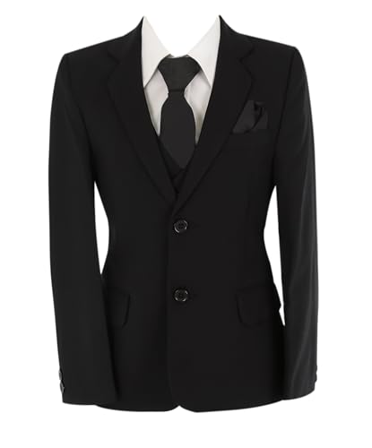 Schwarzer Anzug für formelle Hochzeiten für Jungen, 6-teilig, komplettes Pagenkostüm-Set Size 11 Years Schwarzer Anzug für formelle Hochzeiten für Jungen, 6-teilig, komplettes Pagenkostüm-Set Size 11 Years von SIRRI