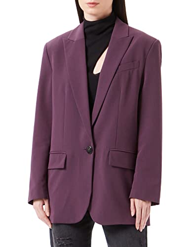 Sisley Damen 2KVXLW00C Jacket, Plum 35N, 36 von SISLEY