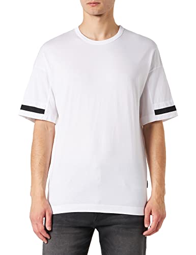 Sisley Men's 3A4JS1029 T-Shirt, White 101, S von SISLEY