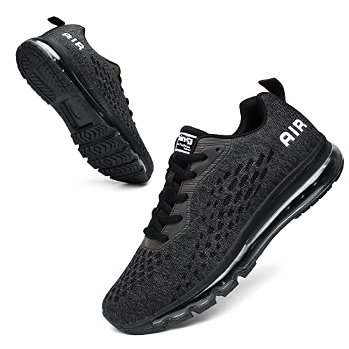 SIVIGR Laufschuhe Herren Damen Turnschuhe Straßenlaufschuhe Walkingschuhe Sneaker Fitness Schuhe Air Sportschuhe FA2 Schwarz Größe: 40 EU von SIVIGR