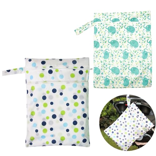 SIVZUMO Wetbag kindergarten, 2 Stück wasserdichte Stoffwindeln Nasstaschen Große Wickeltasche, Cartoon-Druck Wet Dry Cloth Windeltasche mit Reißverschluss für Baby Reisen Unterwegs SIVZUMO Wetbag kindergarten, 2 Stück wasserdichte Stoffwindeln Nasstaschen Große Wickeltasche, Cartoon-Druck Wet Dry Cloth Windeltasche mit Reißverschluss für Baby Reisen Unterwegs von SIVZUMO