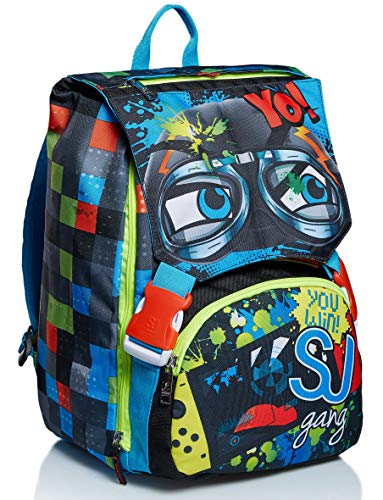 SJ Rucksack, Schulranzen für Grundschule, ab 1. Klasse, Schulrucksack mit Doppelfach, Extra Volumen; Geräumige Schultasche für Mädchen und Jungen, mehrfarbig/Muster von SJ GANG STYLE JAM GANG