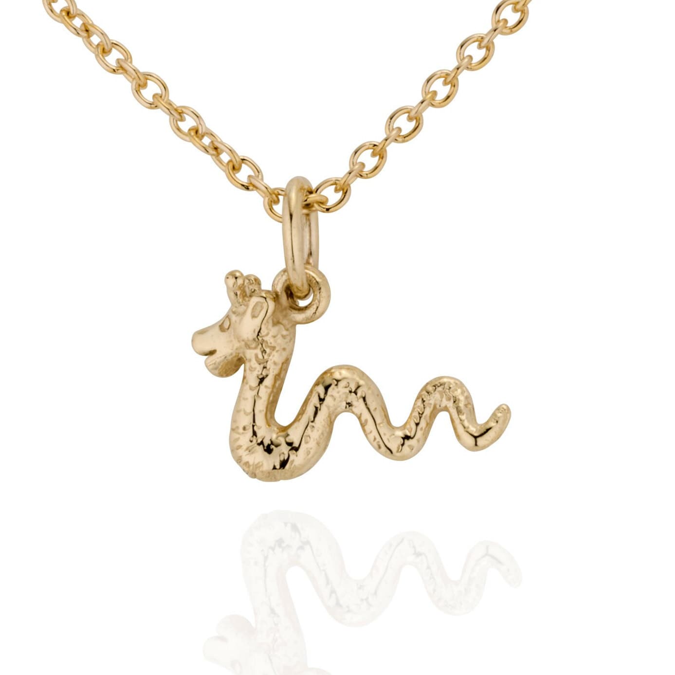 Massiver 9 Karat Gold Seedrache Charm Anhänger von SJCoJewellers