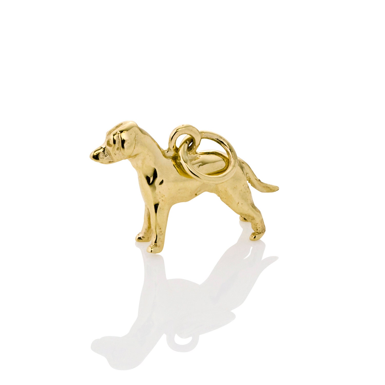 Massiver 9 Karat Gold Labrador Charm Anhänger von SJCoJewellers