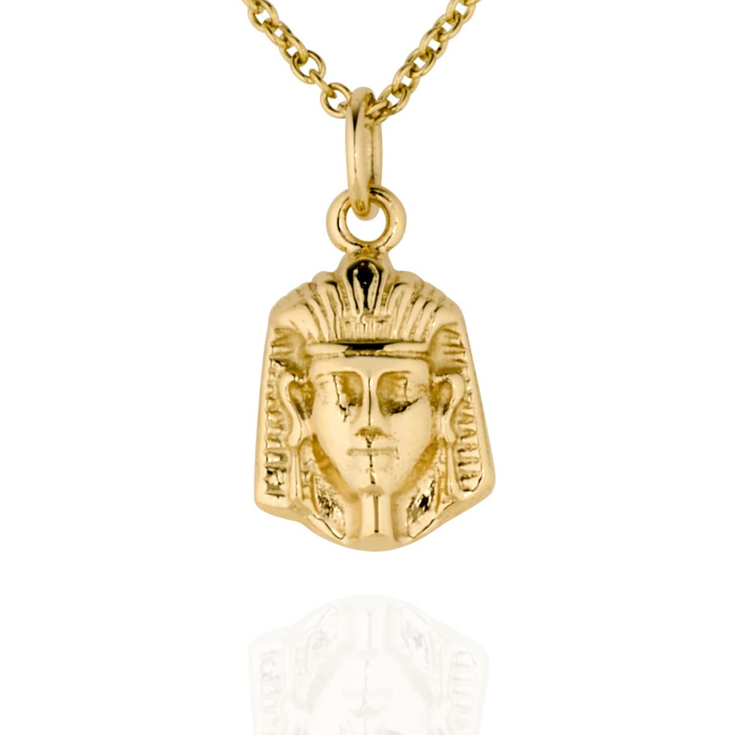 Massiver 9 Karat Gold Pharao Charm Anhänger von SJCoJewellers