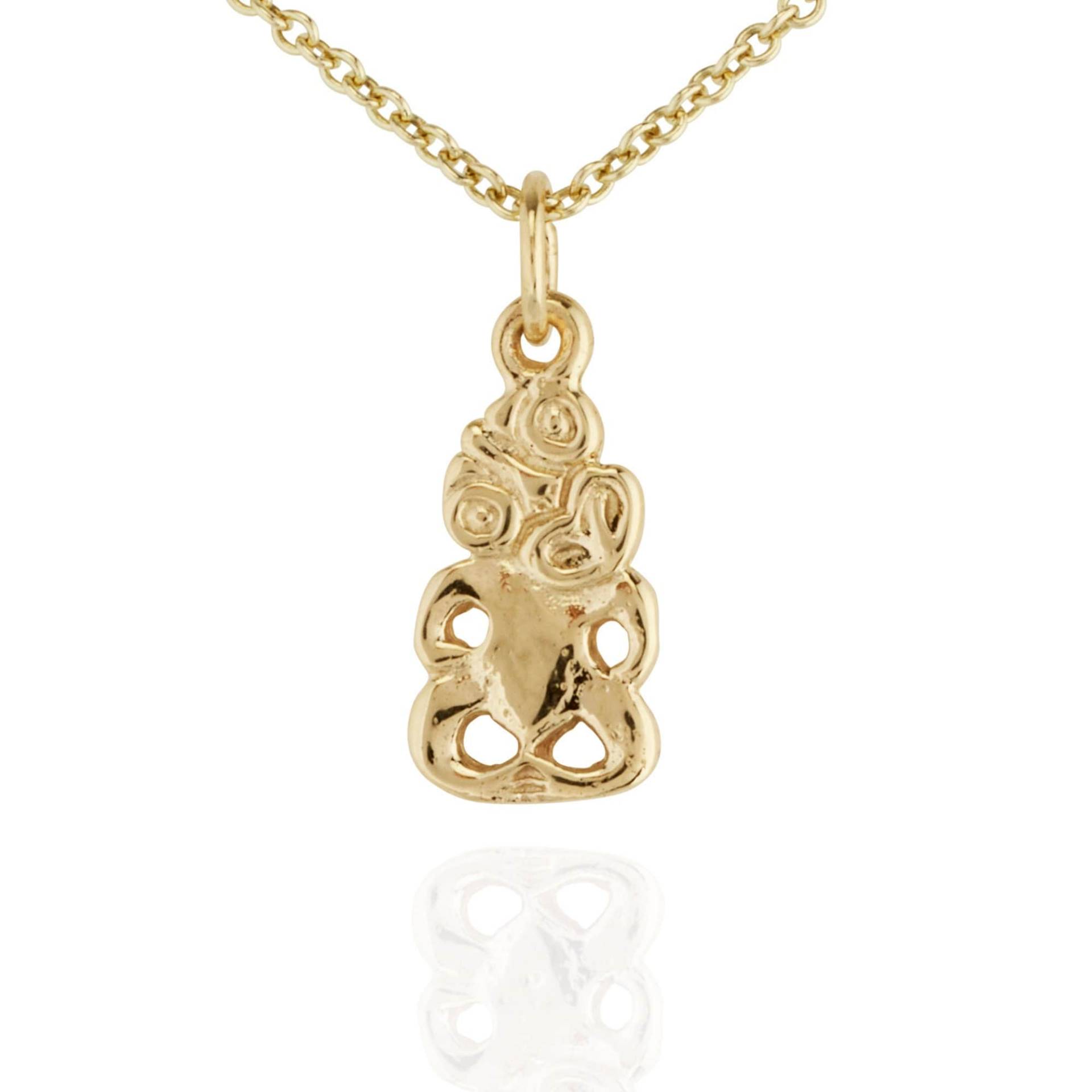 Massiver 9 Karat Gold Tiki Charm Anhänger von SJCoJewellers