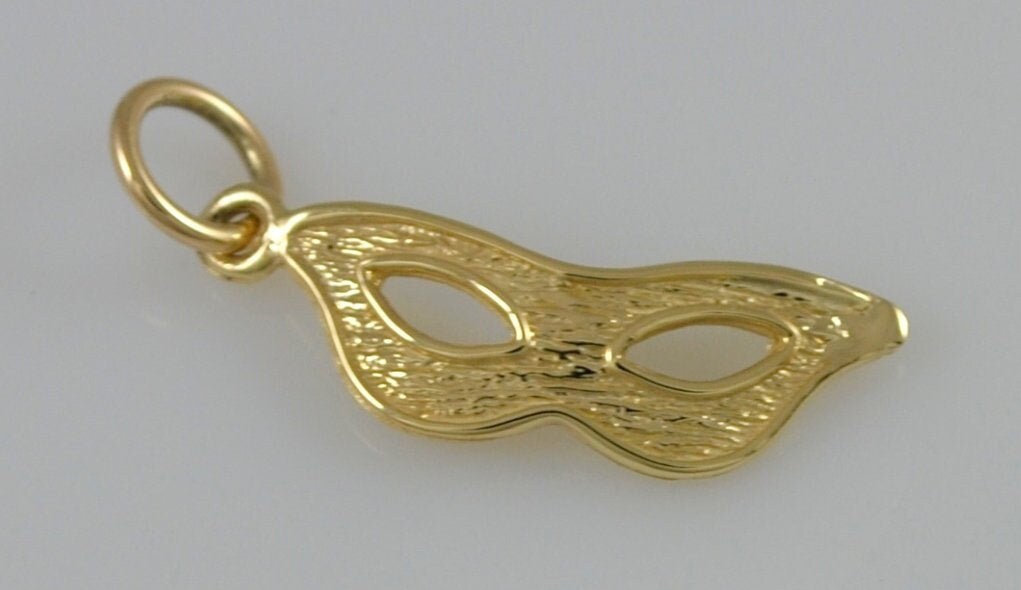 Massiver 9Ct Gold Mask Charm Anhänger von SJCoJewellers