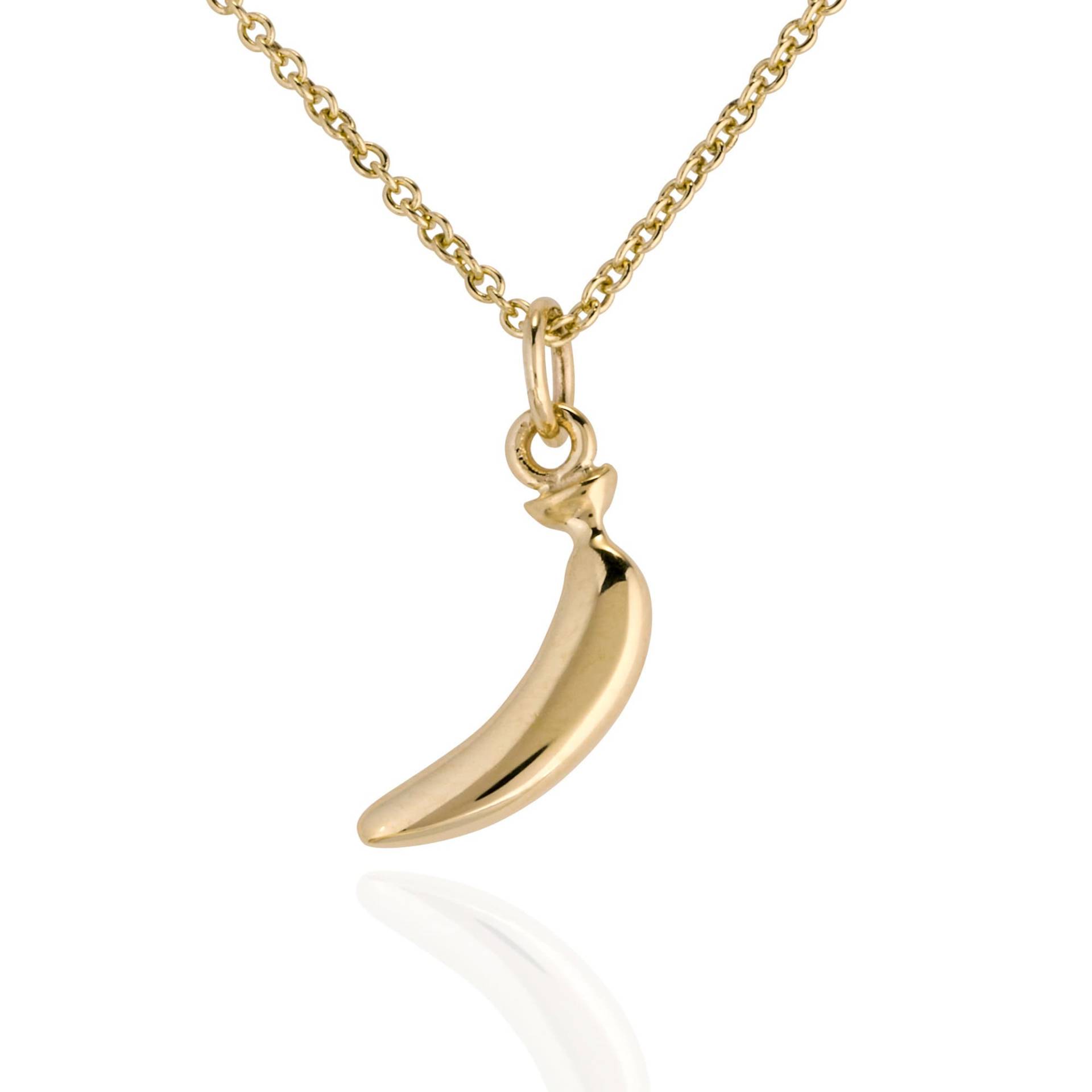 Solid 9 Karat Gold Bananen Charm Anhänger von SJCoJewellers