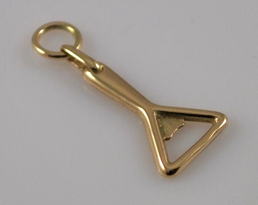 Solid 9 Karat Gold Flaschenöffner Charm Anhänger von SJCoJewellers