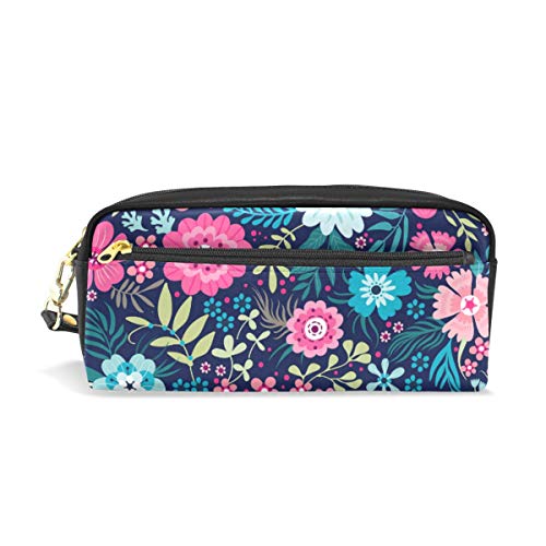 SJOAOAA Federmäppchen mit kleinen, bunten Blumen, großes Fassungsvermögen, PU-Leder, Stifttasche, Make-up-Tasche, Geldbörse, Reißverschluss, Schreibwaren für Jungen, Mädchen, Teenager, Frauen, siehe SJOAOAA Federmäppchen mit kleinen, bunten Blumen, großes Fassungsvermögen, PU-Leder, Stifttasche, Make-up-Tasche, Geldbörse, Reißverschluss, Schreibwaren für Jungen, Mädchen, Teenager, Frauen, siehe von SJOAOAA