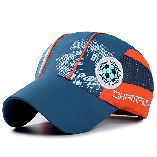 Baseballkappe Kinder Snapback Caps Anti-UV Sonnenhut Schnell Trocknend Basecap Fußball Mützen Junge Mädchen Baseballmütze Outdoor Sport Schirmkappe Einstellbar Sommerhut für Golf Camping Tennis von SJTJSPX